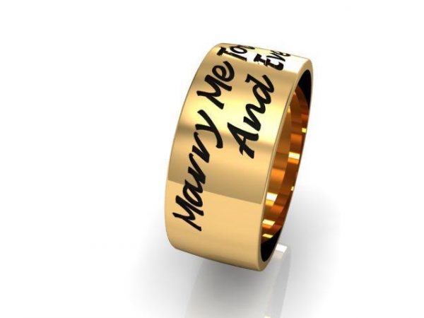 Par de Alianças Ouro 18k Marry Me 1