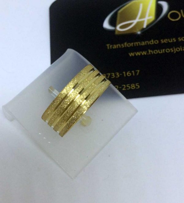 Par de Alianças Casamento Reta Fosca 6mm 13g Ouro 18k 2